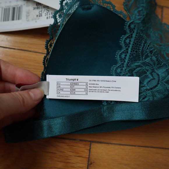 Triumph Petites Teal Bra Size Small, New With Tags - Picture 11 of 13